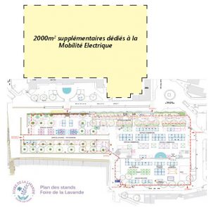 Plan des stands Foire de la Lavande